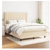 Image de Boxspring met matras stof cràmekleurig 140x190 cm3128282