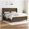 Image de Boxspring met matras stof donkerbruin 160x200 cm3128296