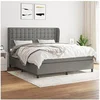 Image de Boxspring met matras stof donkergrijs 180x200 cm3128302