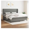 Image de Boxspring met matras stof donkergrijs 200x200 cm3128310