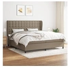 Image de Boxspring met matras stof taupe 200x200 cm3128313