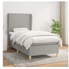 Image de Boxspring met matras stof lichtgrijs 90x200 cm3128333