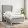 Image de Boxspring met matras stof lichtgrijs 100x200 cm3128341