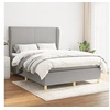 Image de Boxspring met matras stof lichtgrijs 140x190 cm3128357