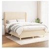 Image de Boxspring met matras stof cràmekleurig 140x200 cm3128370