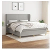 Image de Boxspring met matras stof lichtgrijs 160x200 cm3128373