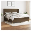 Image de Boxspring met matras stof donkerbruin 160x200 cm3128376