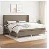 Image de Boxspring met matras stof taupe 200x200 cm3128393