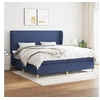Image de Boxspring met matras stof blauw 200x200 cm3128395
