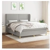 Image de Boxspring met matras stof lichtgrijs 180x200 cm3128461