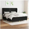 Image de Boxspring met matras stof zwart 180x200 cm3128463