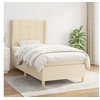 Image de Boxspring met matras stof cràmekleurig 100x200 cm3128506