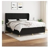 Image de Boxspring met matras stof zwart 160x200 cm3128535
