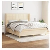Image de Boxspring met matras stof cràmekleurig 180x200 cm3128546