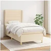 Image de Boxspring met matras stof cràmekleurig 100x200 cm3128586