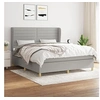 Image de Boxspring met matras stof lichtgrijs 160x200 cm3128613