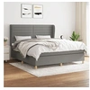 Image de Boxspring met matras stof donkergrijs 160x200 cm3128614