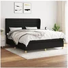 Image de Boxspring met matras stof zwart 160x200 cm3128615