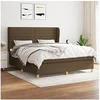 Image de Boxspring met matras stof donkerbruin 160x200 cm3128616