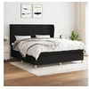 Image de Boxspring met matras stof zwart 180x200 cm3128623