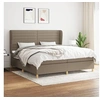 Image de Boxspring met matras stof taupe 200x200 cm3128633