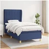 Image de Boxspring met matras stof blauw 80x200 cm3128643