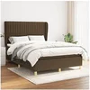 Image de Boxspring met matras stof donkerbruin 140x190 cm3128680