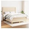Image de Boxspring met matras stof cràmekleurig 140x200 cm3128690
