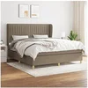 Image de Boxspring met matras stof taupe 160x200 cm3128697