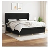 Image de Boxspring met matras stof zwart 180x200 cm3128703