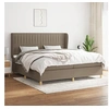 Image de Boxspring met matras stof taupe 200x200 cm3128713
