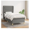 Image de Boxspring met matras stof donkergrijs 90x190 cm3128726