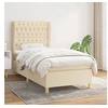 Image de Boxspring met matras stof cràmekleurig 90x200 cm3128738