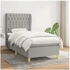 Image de Boxspring met matras stof lichtgrijs 100x200 cm3128741