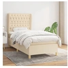 Image de Boxspring met matras stof cràmekleurig 100x200 cm3128746