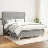 Image de Boxspring met matras stof lichtgrijs 140x190 cm3128757