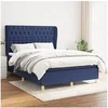 Image de Boxspring met matras stof blauw 140x190 cm3128763