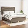 Image de Boxspring met matras stof taupe 140x200 cm3128769