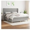 Image de Boxspring met matras stof lichtgrijs 160x200 cm3128773