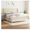 Image de Boxspring met matras stof cràmekleurig 160x200 cm3128778