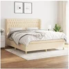 Image de Boxspring met matras stof cràmekleurig 180x200 cm3128786