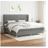 Image de Boxspring met matras stof donkergrijs 200x200 cm3128790