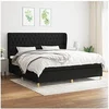 Image de Boxspring met matras stof zwart 200x200 cm3128791
