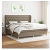 Image de Boxspring met matras stof taupe 200x200 cm3128793