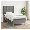 Image de Boxspring met matras stof donkergrijs 90x190 cm3128806