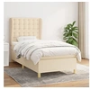 Image de Boxspring met matras stof cràmekleurig 90x190 cm3128810