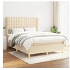 Image de Boxspring met matras stof cràmekleurig 140x190 cm3128842