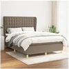 Image de Boxspring met matras stof taupe 140x200 cm3128849