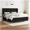 Image de Boxspring met matras stof zwart 160x200 cm3128855