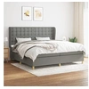 Image de Boxspring met matras stof donkergrijs 200x200 cm3128870